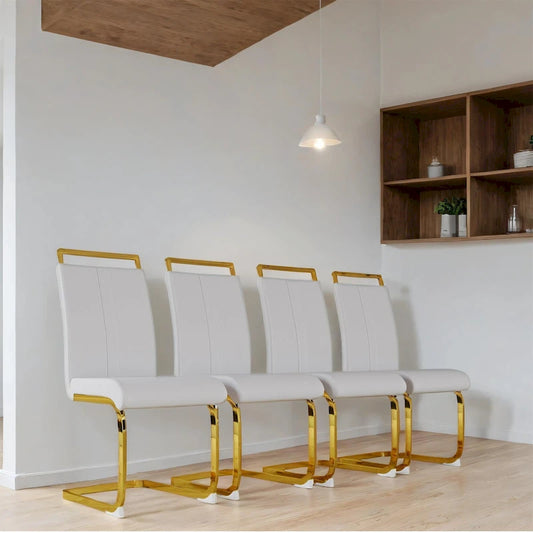 Modern Metal Fabric Chair Upholstered