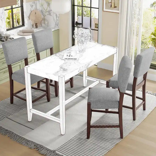 40.4 Inch Mid-Century Modern Solid Wood Linen Chair Upholstered