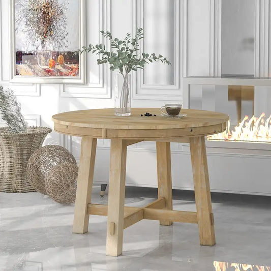 Full Modern Wood Engineered Wood Table Extendable