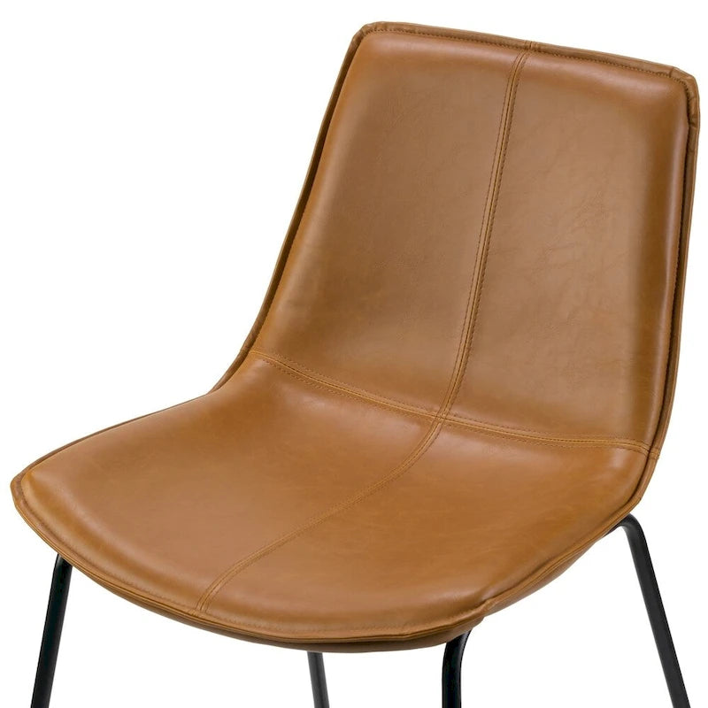 Contemporary Metal Leather Chair Adjustable