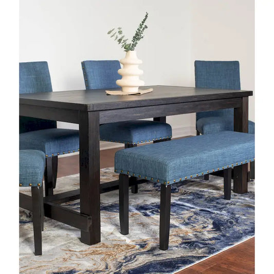 Contemporary Wood Linen Table Upholstered