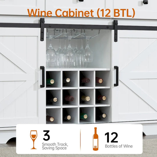 Modern Wood Metal Cabinet with Storage