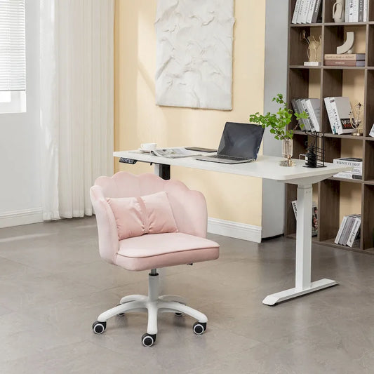 22.83 Inch Velvet Chair Adjustable