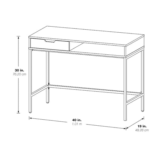 Contempo 40 Desk with Drawer and Shelf