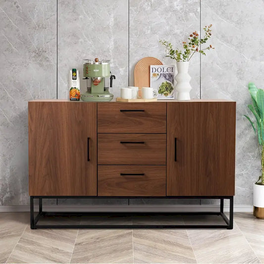 47.2 Inch Solid Wood Metal Cabinet LED