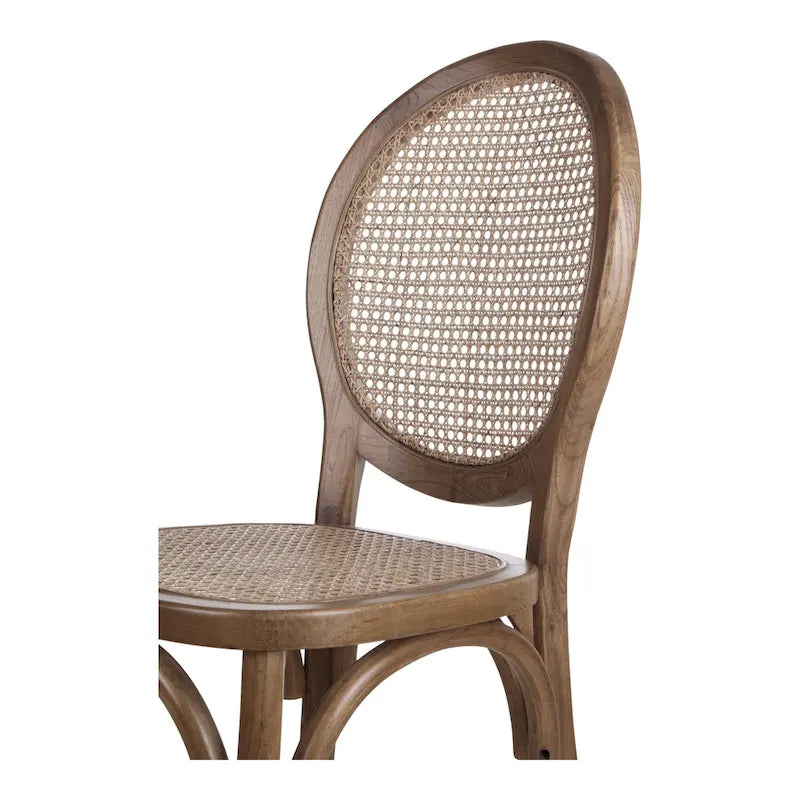 36 Inch Mid-Century Modern Wood Rattan Chair