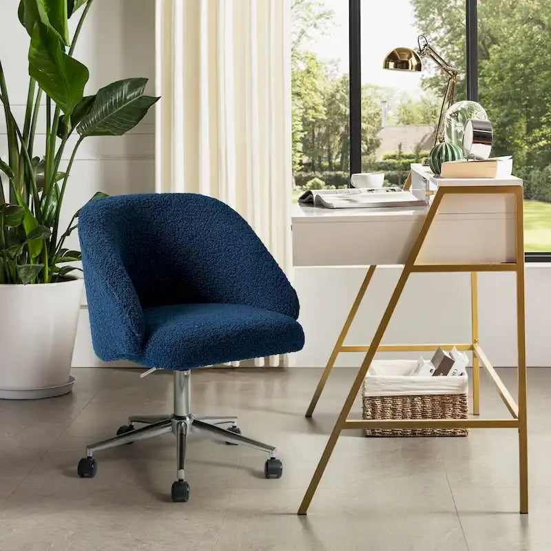 Mid-Century Modern Solid Wood Metal Table Adjustable