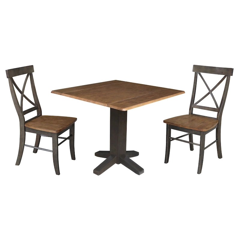 22 Inch Classic Solid Wood Metal Table