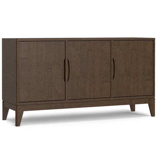 60 Inch Mid-Century Modern Solid Wood Cabinet Adjustable