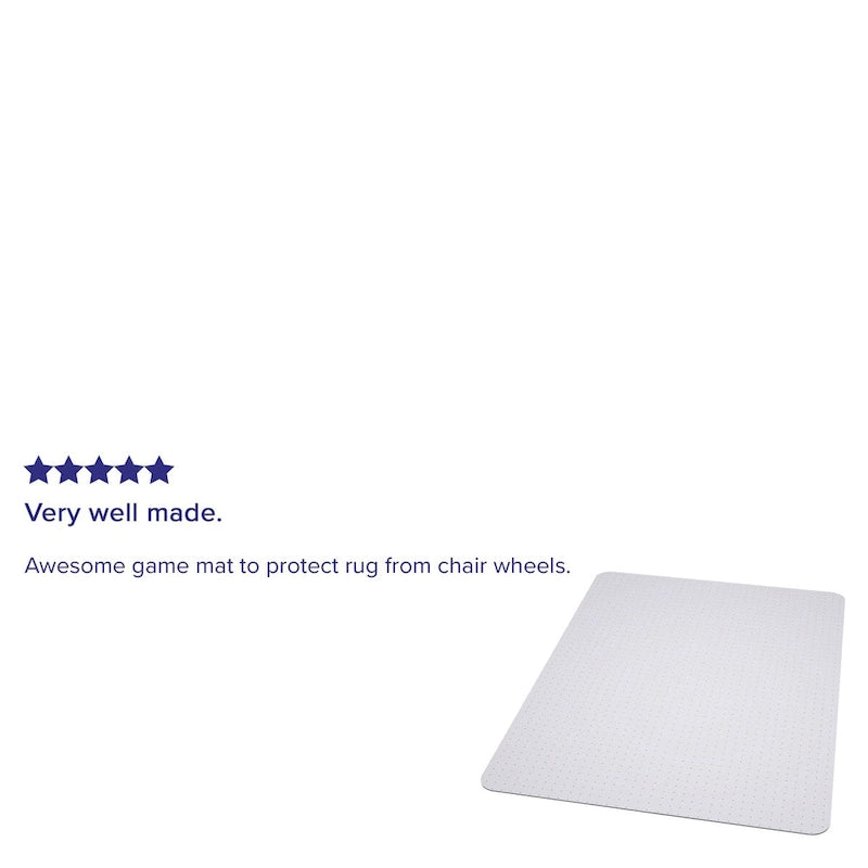 45 X 53 Carpet Chair Mat with Scuff and Slip Resistant Textured Top