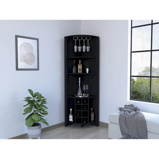 Corner Bar Cabinet for Kitchen, Dining Room,living Room, Black