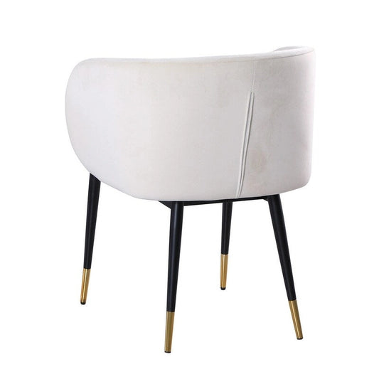 22 Inch Rustic Velvet Fabric Chair Upholstered