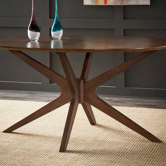 63 Inch Mid-Century Modern Wood Metal Table LED
