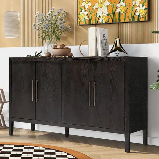 Modern Solid Wood Metal Cabinet Adjustable