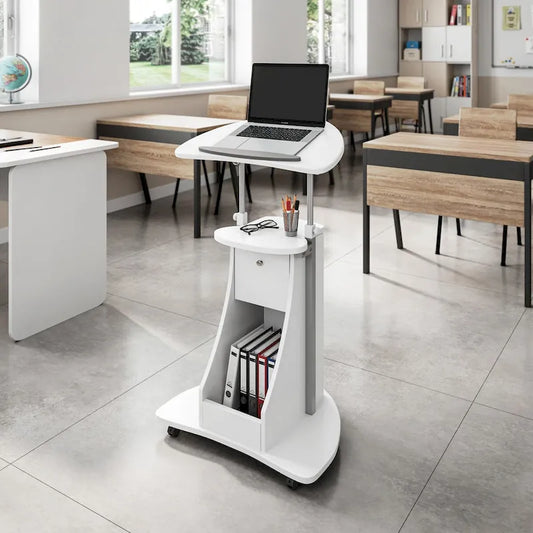 45.5 Inch Metal Engineered Wood Table with Storage