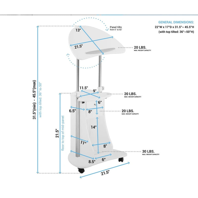 45.5 Inch Metal Engineered Wood Table with Storage