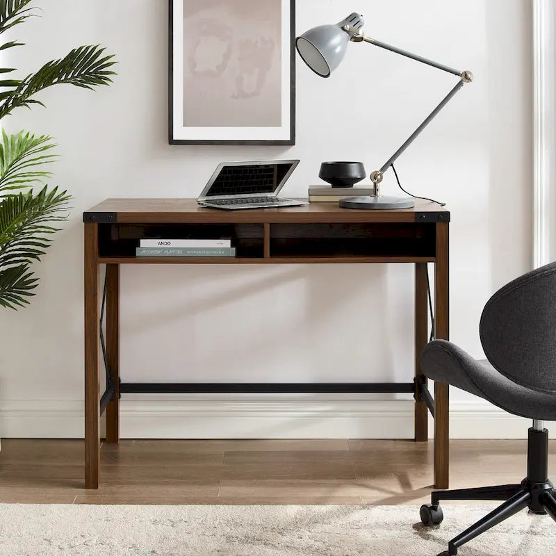 Farmhouse Metal Engineered Wood Table LED