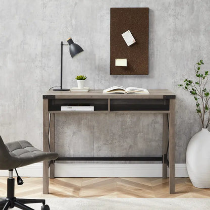 Farmhouse Metal Engineered Wood Table LED