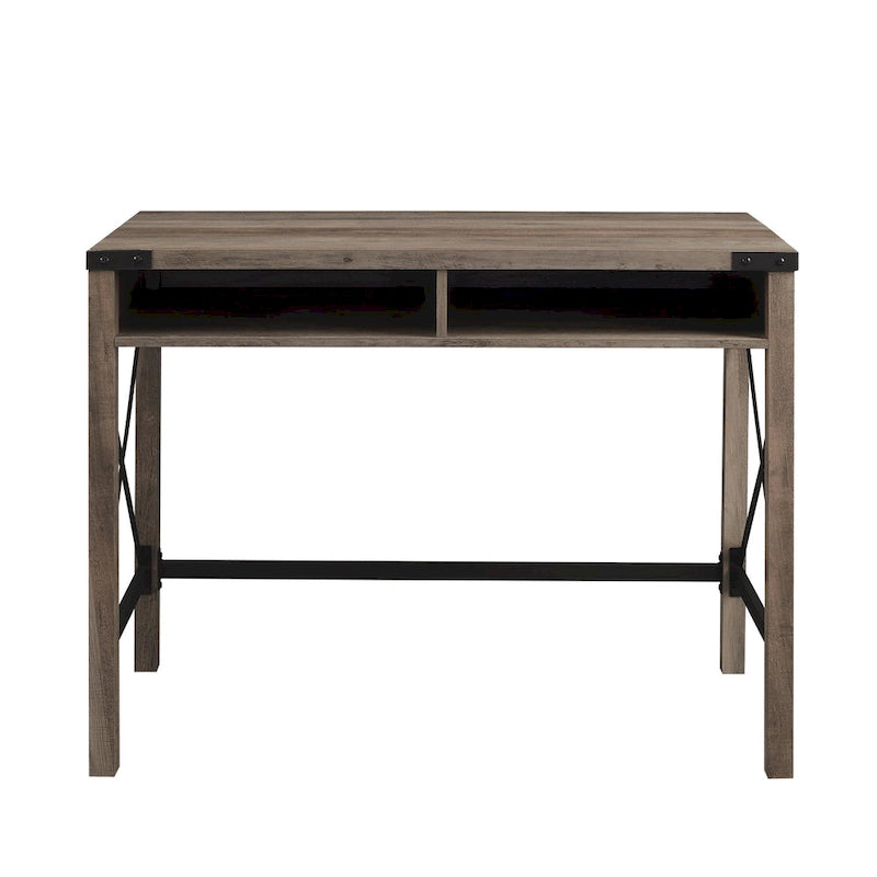 Farmhouse Metal Engineered Wood Table LED