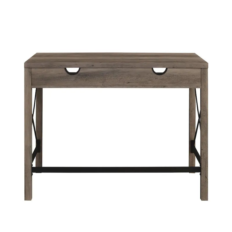 Farmhouse Metal Engineered Wood Table LED