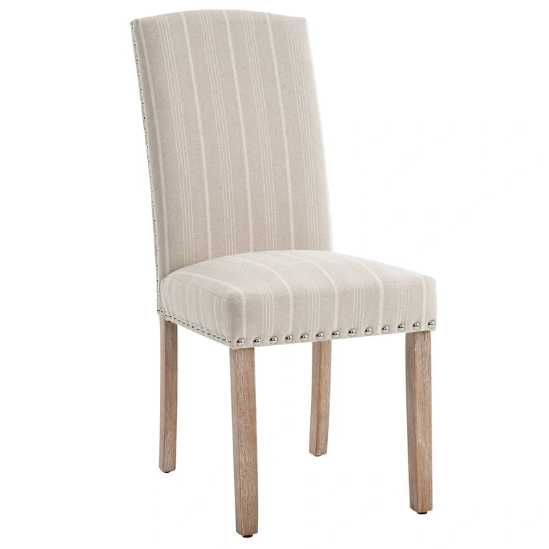 Contemporary Wood Fabric Chair