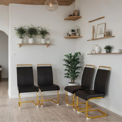 Modern Metal Fabric Chair Upholstered