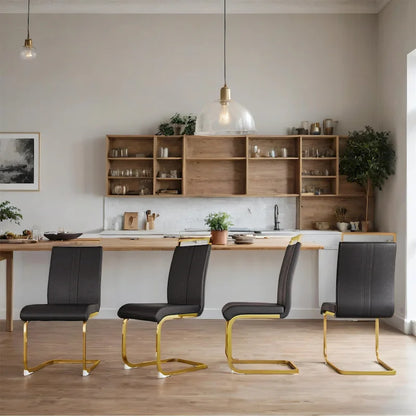 Modern Metal Fabric Chair Upholstered