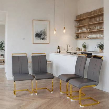 Modern Metal Fabric Chair Upholstered