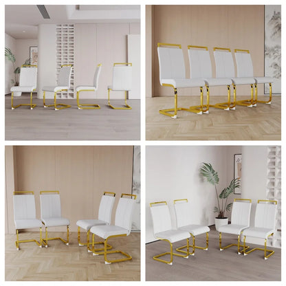 Modern Metal Fabric Chair Upholstered