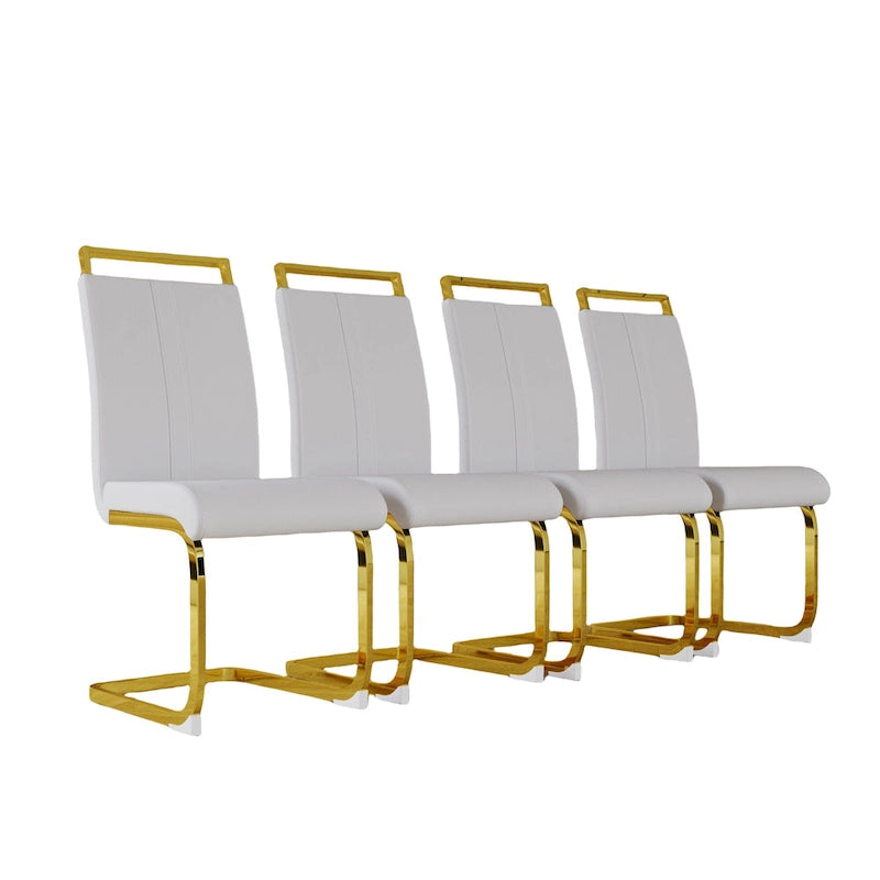 Modern Metal Fabric Chair Upholstered