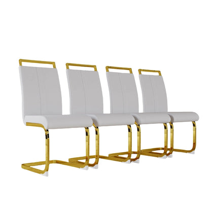 Modern Metal Fabric Chair Upholstered