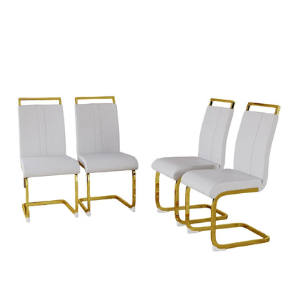 Modern Metal Fabric Chair Upholstered