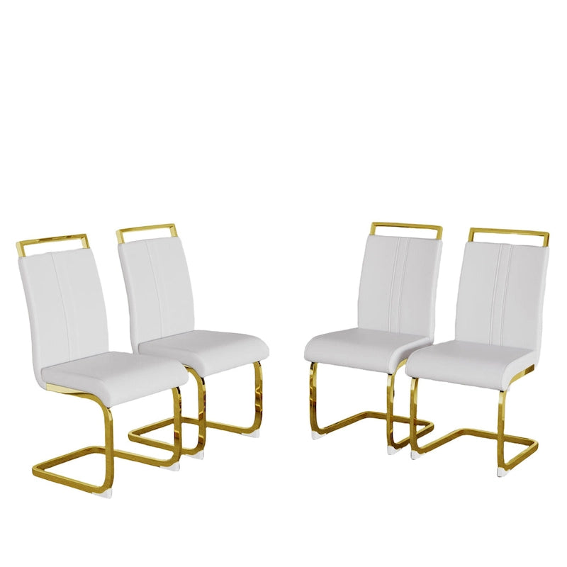 Modern Metal Fabric Chair Upholstered