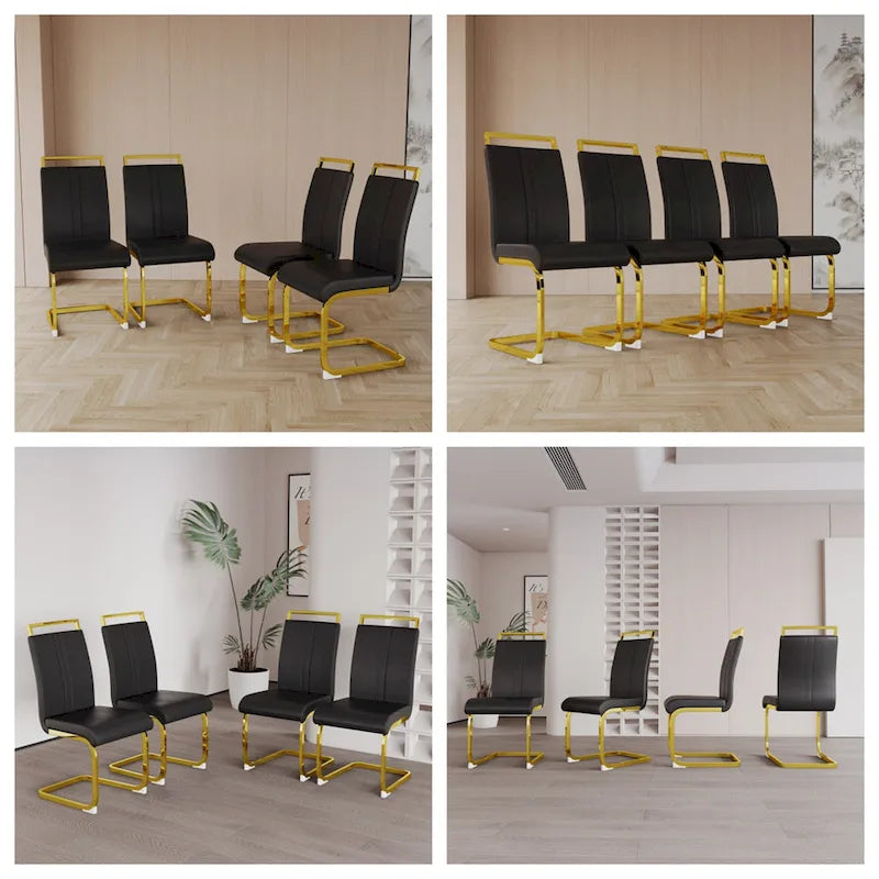 Modern Metal Fabric Chair Upholstered