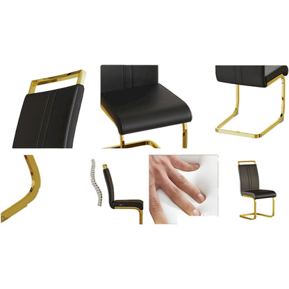 Modern Metal Fabric Chair Upholstered