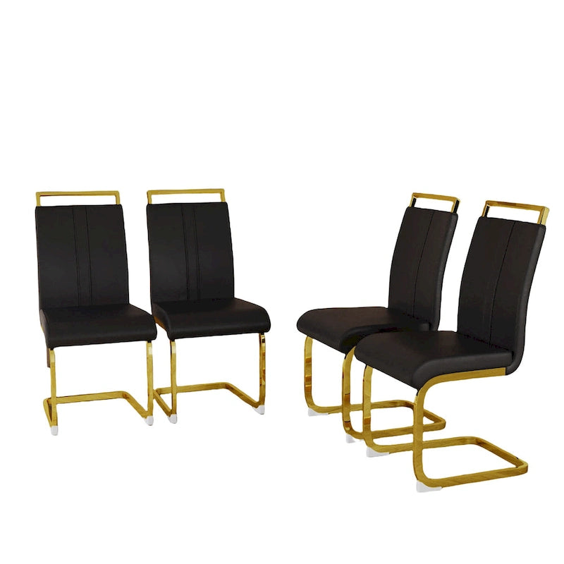 Modern Metal Fabric Chair Upholstered