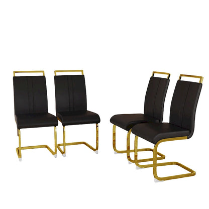 Modern Metal Fabric Chair Upholstered