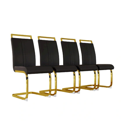 Modern Metal Fabric Chair Upholstered