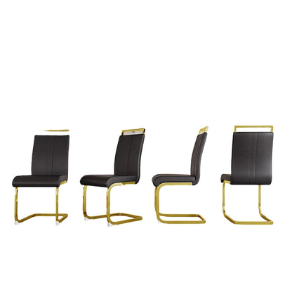 Modern Metal Fabric Chair Upholstered