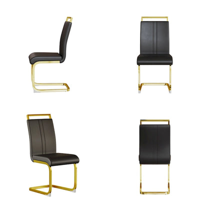 Modern Metal Fabric Chair Upholstered