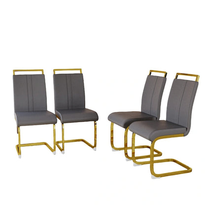 Modern Metal Fabric Chair Upholstered