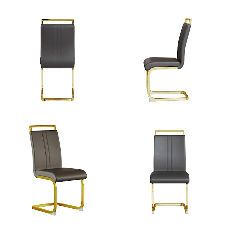 Modern Metal Fabric Chair Upholstered