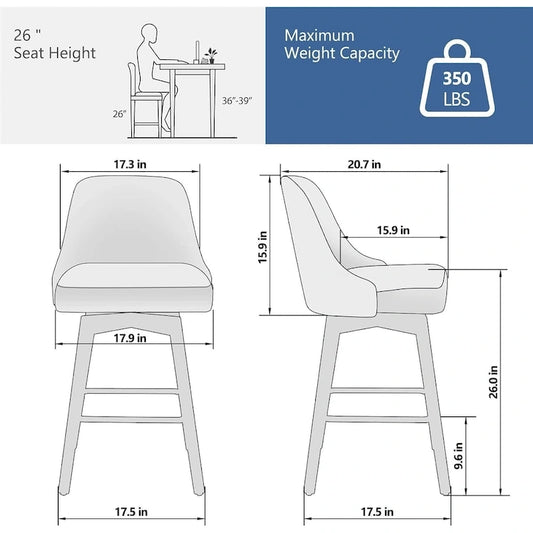 30 Inch Modern Metal Fabric Chair Swivel