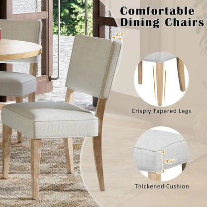 Full Modern Solid Wood Fabric Chair Upholstered