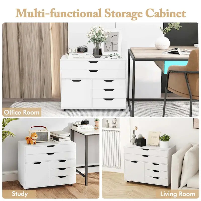 Modern Wood Metal Cabinet Swivel