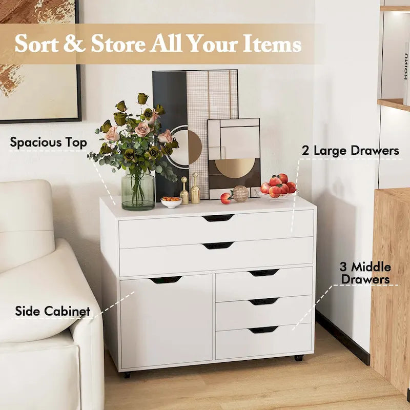 Modern Wood Metal Cabinet Swivel