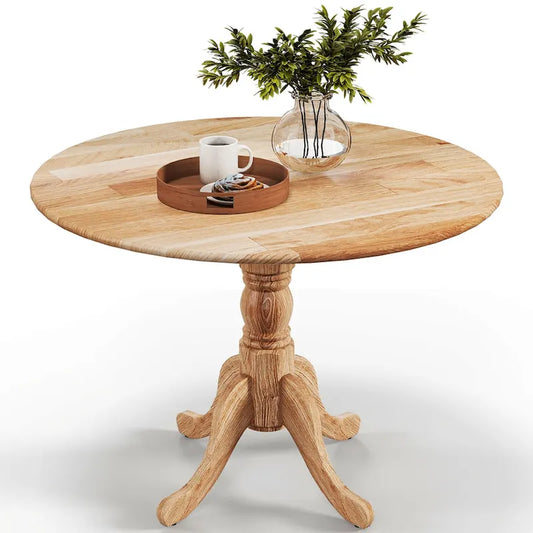 39 Inch Rustic Wood Metal Table Adjustable