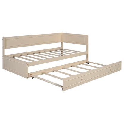Merax Twin Size Wood Daybed with Trundle/Drawers