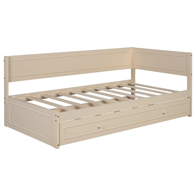 Merax Twin Size Wood Daybed with Trundle/Drawers