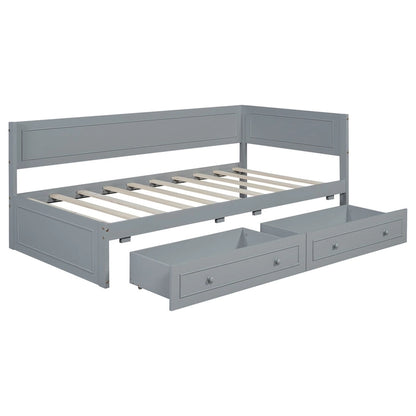 Merax Twin Size Wood Daybed with Trundle/Drawers